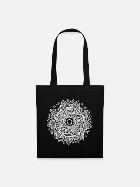 Mandala - Stoffbeutel - Schwarz