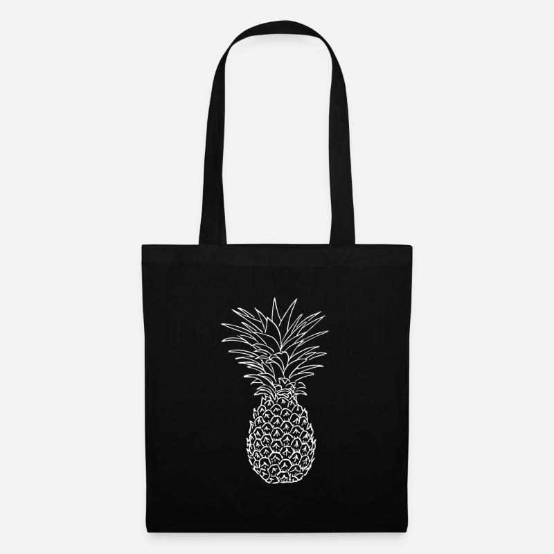 Ananas - Stoffbeutel - Schwarz