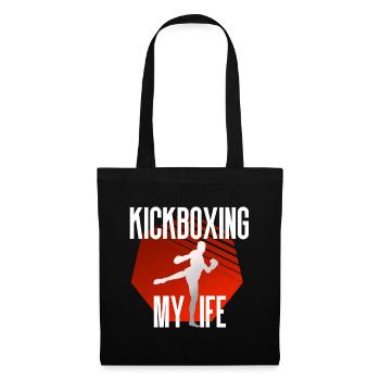 Kickboxing Kickboxen - Stoffbeutel - Schwarz - Vorne