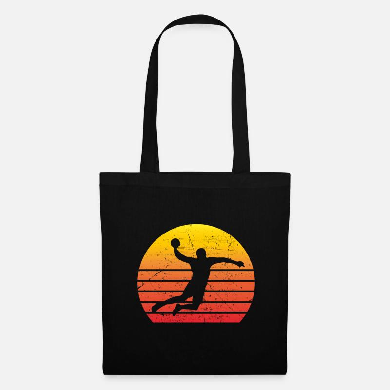Handball Retro - Stoffbeutel - Schwarz