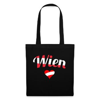 Wien - Stoffbeutel - Schwarz - Vorne