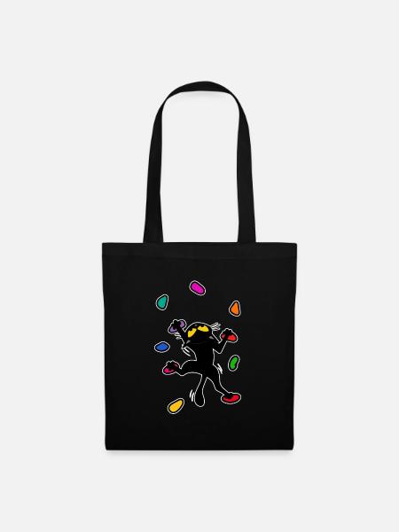 Boulder chat chat escalade escalade Escalade Drôle - Sac en tissu - noir