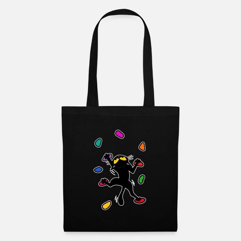 Boulder chat chat escalade escalade Escalade Drôle - Sac en tissu - noir