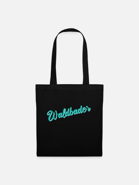 Waldbader Wald Waldbaden Bäume Natur Geschenk - Stoffbeutel - Schwarz