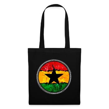 Rasta avec l’étoile - Sac en tissu - noir - Devant