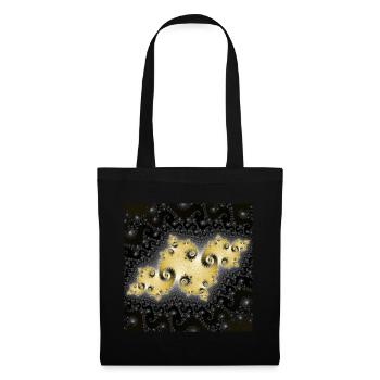 T-shirt fractal galaxy gold gift idea - Tote Bag - black - Front