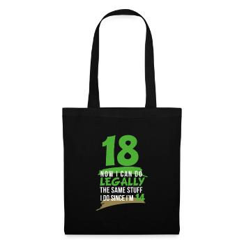 18ème anniversaire Dix-huit ans Printemps - Sac en tissu - noir - Devant