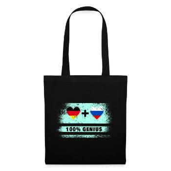 Allemagne et Russie 100 % Genial / Cadeau - Sac en tissu - noir - Devant