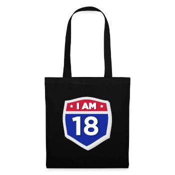 18 ans 18 ans Anniversaire Adulte - Sac en tissu - noir - Devant