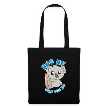 Koala - Stoffbeutel - Schwarz - Vorne