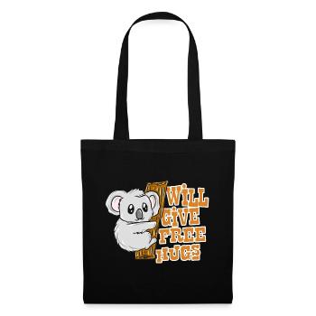Koala - Stoffbeutel - Schwarz - Vorne