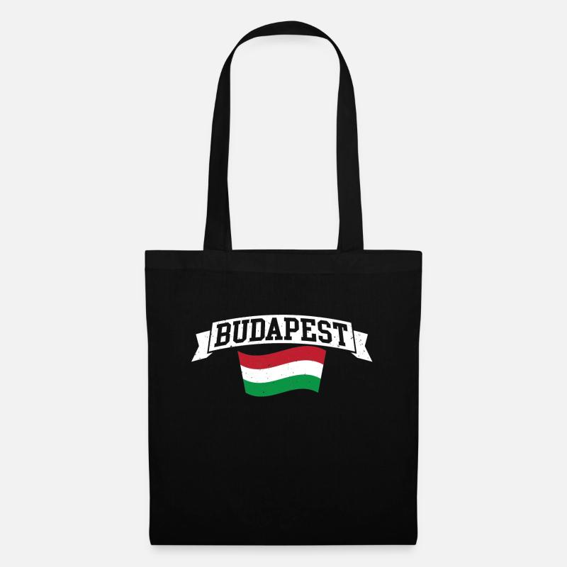 Budapest Ungarn Shirt - Stoffbeutel - Schwarz