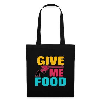 Illustration de nourriture - Sac en tissu - noir - Devant