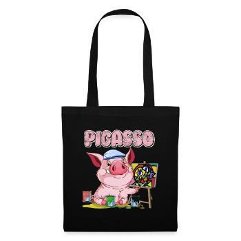 Pigasso comme Picasso - Sac en tissu - noir - Devant