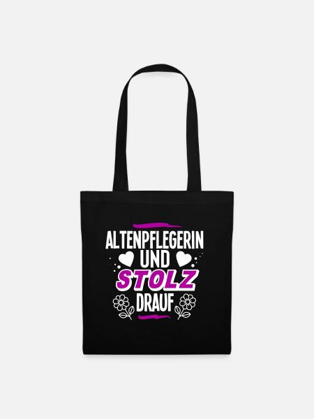 Altenpflegerin - Stoffbeutel - Schwarz