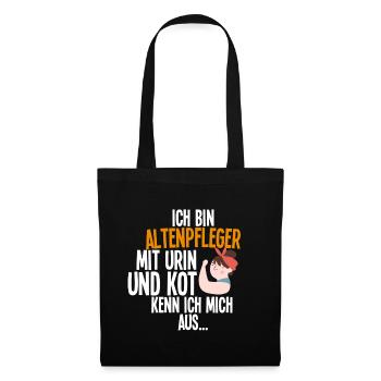 Altenpfleger - Stoffbeutel - Schwarz - Vorne