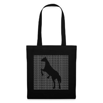 Elegante Pferde Silhouette auf Pastellfarben - Stoffbeutel - Schwarz - Vorne