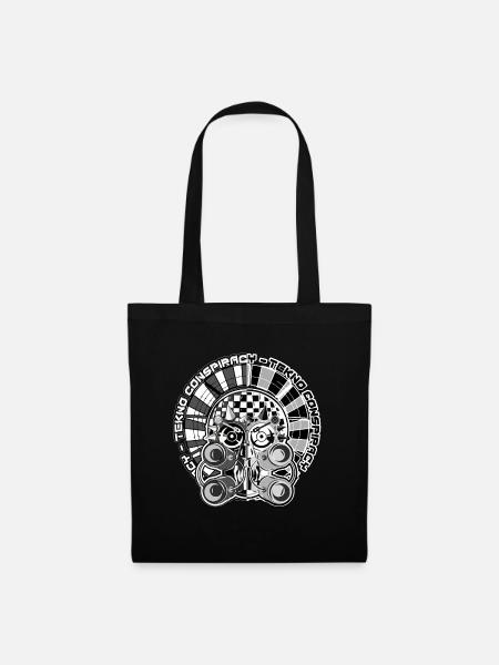 tekno conspiracy head 2 - Stoffbeutel - Schwarz