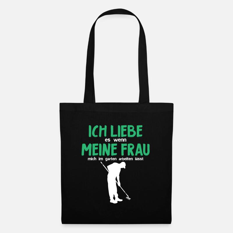 lustiges Gartenarbeit Garten Liebhaber Geschenk - Stoffbeutel - Schwarz