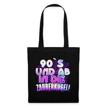 90 s Retro Vintage 1990 - Stoffbeutel - Schwarz - Vorne