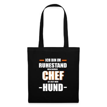 Ruhestand Chef Hund Tier - Stoffbeutel - Schwarz - Vorne