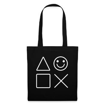 Gaming Gamer Nerd Nerds Videogames Videospiele - Stoffbeutel - Schwarz - Vorne