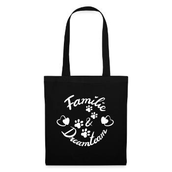 Famille et équipe de rêve motif animal - Sac en tissu - noir - Devant