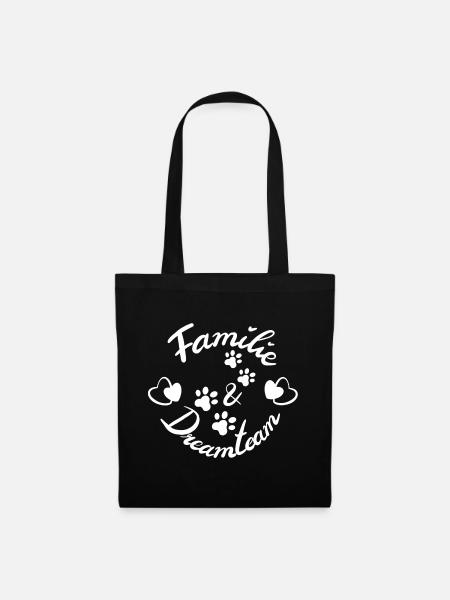 Family and Dream Team Animal Motif - Tote Bag - black