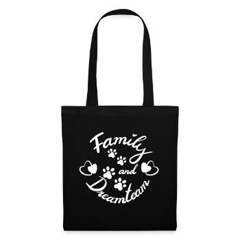 Familie und Team Pfoten Design - Stoffbeutel - Schwarz - Vorne