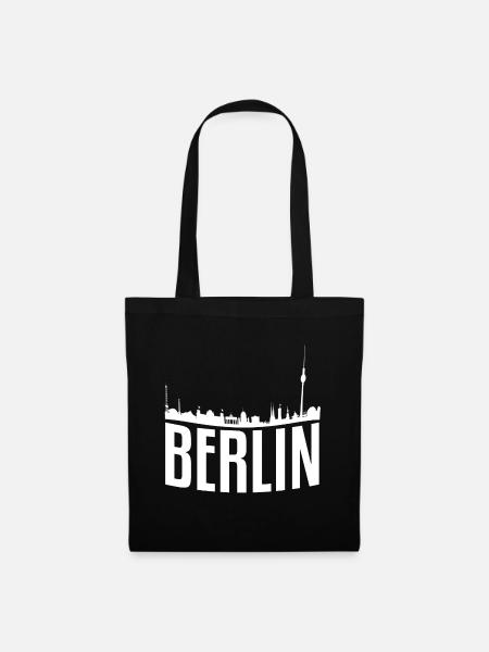 Skyline Berlin - Stoffbeutel - Schwarz