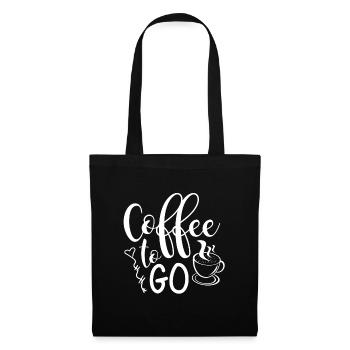 COFFEE TO GO Idée cadeau - Sac en tissu - noir - Devant