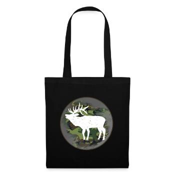 Hunter hunting elk - Tote Bag - black - Front