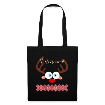 Reindeer Christmas Ugly - Tote Bag - black - Front