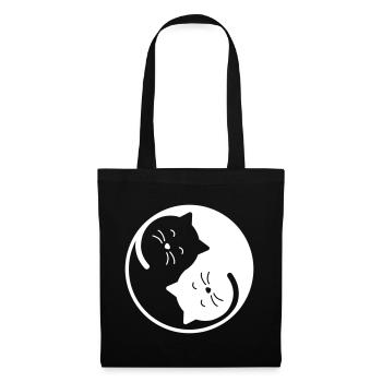 Katze - Stoffbeutel - Schwarz - Vorne
