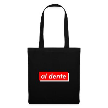 al dente - Stoffbeutel - Schwarz - Vorne