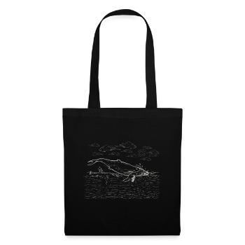 Baleine - Sac en tissu - noir - Devant