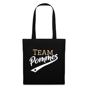 Team Pommes | Édition Gold | Les frites sont cool - Sac en tissu - noir - Devant