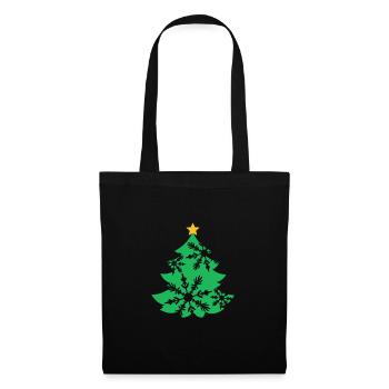 Sapin de Noël - Sapin de Noël - Sac en tissu - noir - Devant