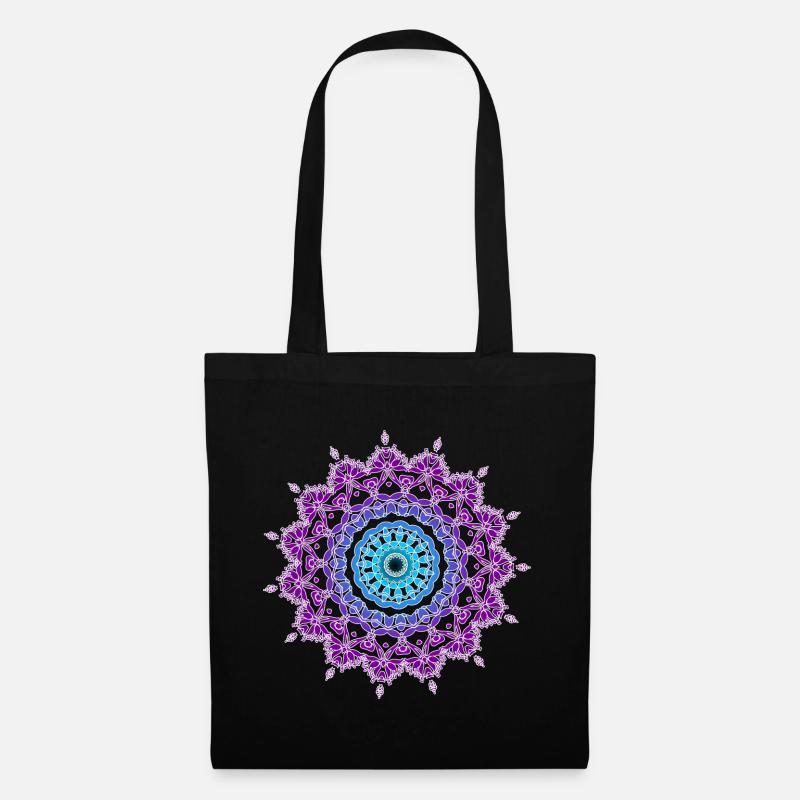 Mandala - Sac en tissu - noir