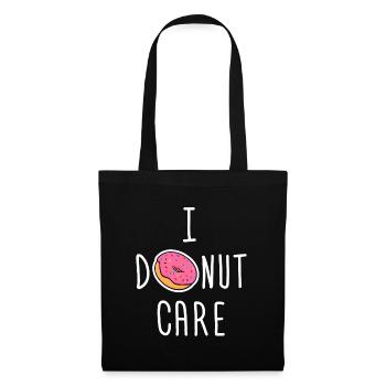Donut cookie snacking énonciations drôles humour drôle - Sac en tissu - noir - Devant