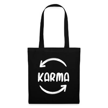 Karma Bouddhisme Hindouisme Namaste Dire drôle - Sac en tissu - noir - Devant