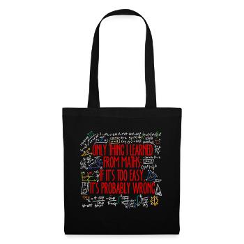 Math Math Algebra Calculating Funny Sayings - Tote Bag - black - Front