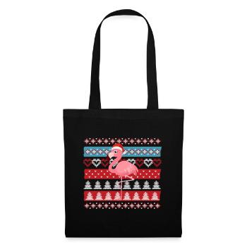 Flamant de Noël laid - Sac en tissu - noir - Devant