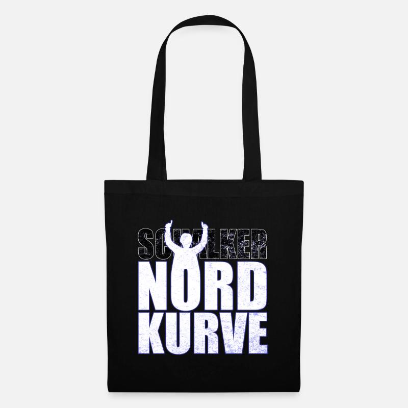 Schalker Nordkurve Schriftzug Geschenkidee - Stoffbeutel - Schwarz