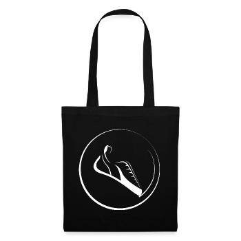 Kletterschuh Logo bouldern Symbol Illustration - Stoffbeutel - Schwarz - Vorne