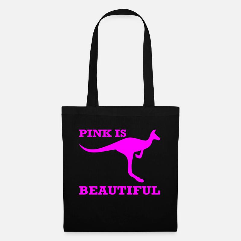 Pink ist wunderschön - Stoffbeutel - Schwarz