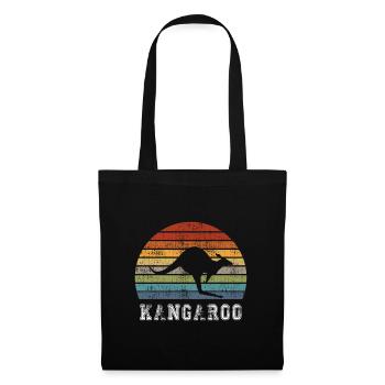 Kangourou Vintage Design / Cadeau - Sac en tissu - noir - Devant