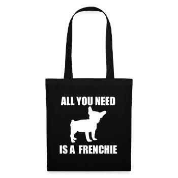 French Bulldog - Sac en tissu - noir - Devant