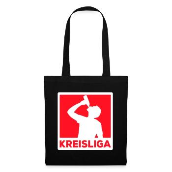 Kreisliga Kreisklasse Fussballliga Fussball Lustig - Stoffbeutel - Schwarz - Vorne