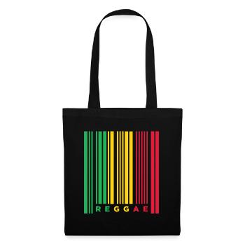 reggae barcode, Jamaica, Rastafarian flag, Marley - Tote Bag - black - Front
